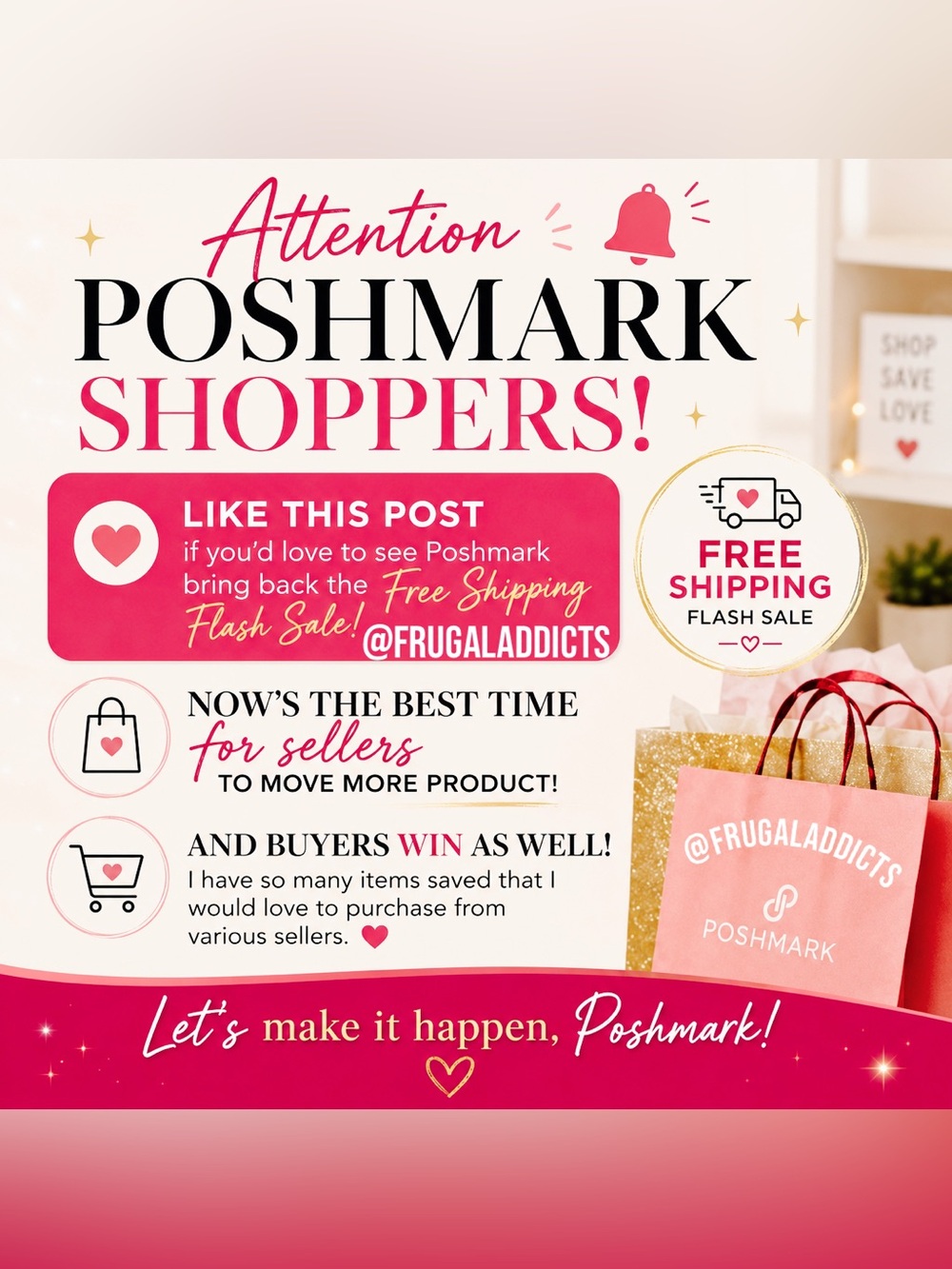 🔥🔥🔥LIKE THIS POST IF YOU WANT POSHMARK TO BRING BACK FREE SHIPPING🔥🔥🔥